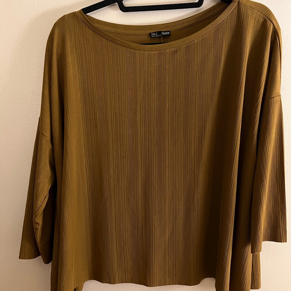 Zara Mustard Blouse